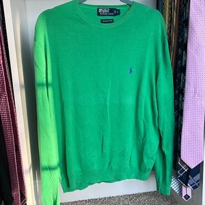 Polo by Ralph Lauren 100% Pima Cotton green crewneck sweater - size large